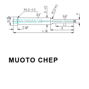 Pyöreä pistin ejektorilla CHEP lieriökanta