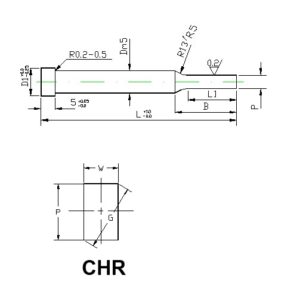 Muotopistin CHR neliö lieriökanta