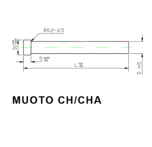 Pyöreä pistin CH/CHA lieriökanta