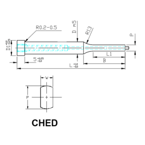 Muotopistin CHED lieriökanta