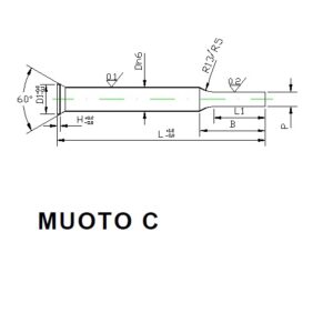 Pyöreä pistin C kartiokanta